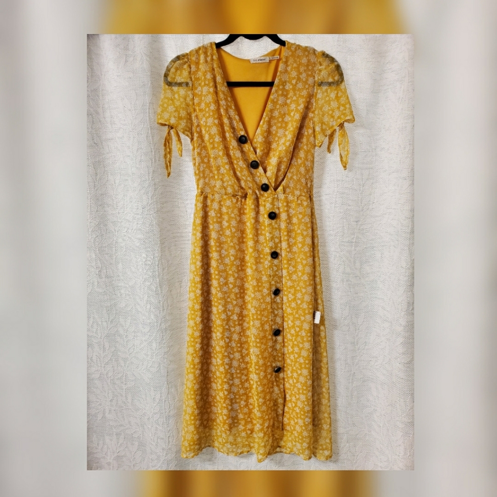 Blu Pepper yellow floral dress